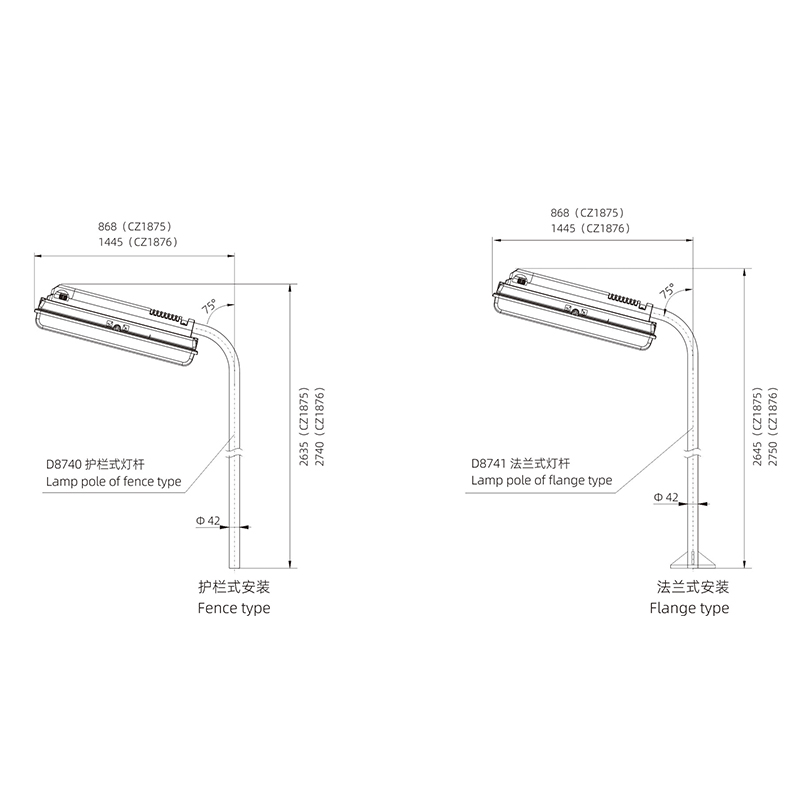 CZ1875、CZ1876 全塑防爆（应急）T8 LED 灯