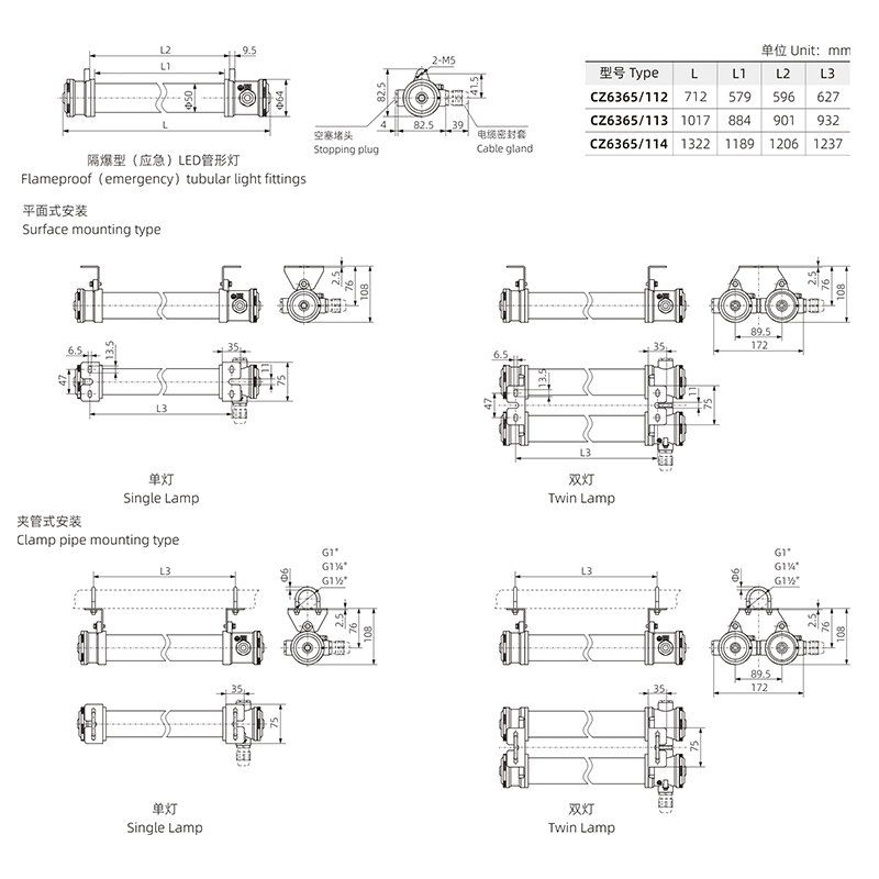 CZ6365 防爆（应急）LED管形灯