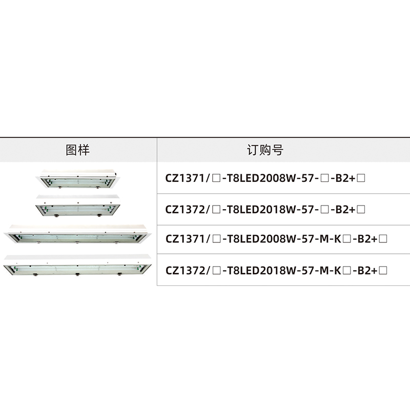 （D45-D52）CZ1371-1372防爆（应急）T8 LED灯